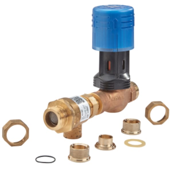 1/2" Bronze Combination Dial Set Fill Valve and Backflow Preventer, Union Solder or Threaded"let x Union Threaded Outlet Connections