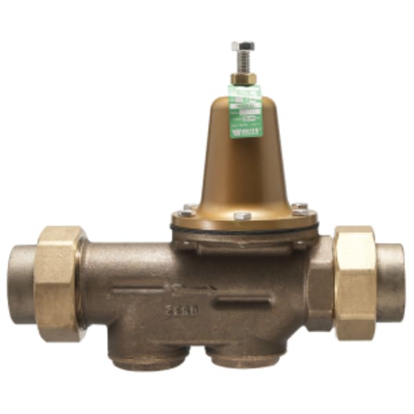 1 1/2" Lead Free Water Pressure Reducing Valve, Double Union, NPT Female, SS Seat, High Range 75-125 psi
