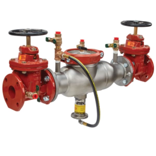 2 1/2" SS Reduced Pressure Zone Assembly Backflow Preventer, Domestic NRS Shutoffs, Short Lay Length