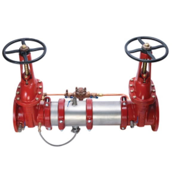 3" Lead Free Reduced Pressure Detector Backflow Preventer Assembly, OSY Shutoff Valves, Less Meter