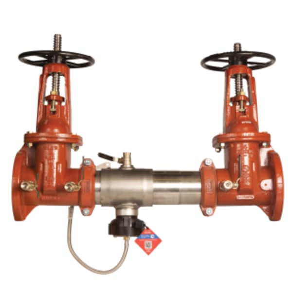 6" SS Reduced Pressure Zone Assembly Backflow Preventer, OSY Shutoff Valves, Backflow Flood Sensor