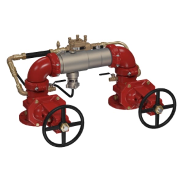 3" SS Reduced Pressure Detector Assembly Backflow Preventer, Domestic OSY Shutoff Valves, N Pattern, Less Meter