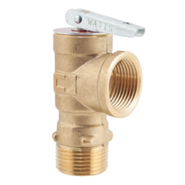 3/4" Lead Free Poppet Type Pressure Relief Valve with Test Lever and 3/4" NPT Female Drain Outlet, Set at 150 psi