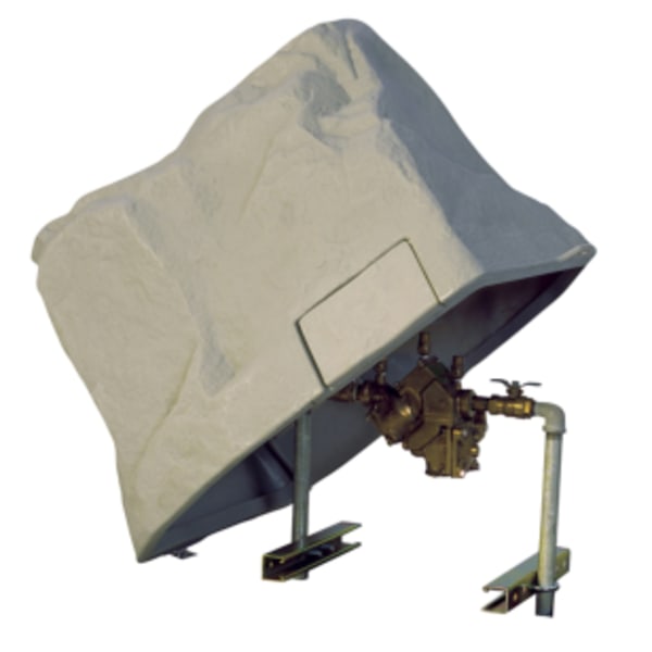 28" X 12" X 23" Brown Protective Backflow Preventor Or Pressure Vacuum Breaker Enclosure, No Insulation, No Heat