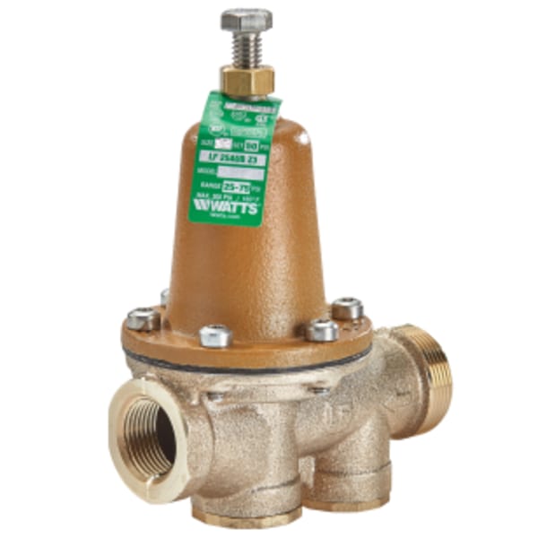 3/4" Lead Free Water Pressure Reducing Valve NPT Female Union x NPT Female, Without Tailpieces