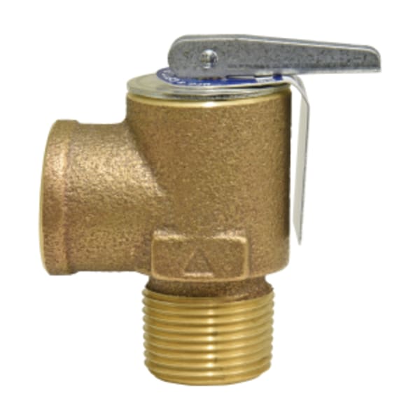 3/4" Bronze Boiler Pressure Relief Valve, Male"let, 30 psi