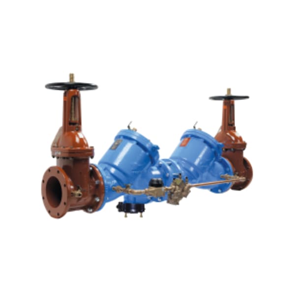 10" Cast Iron Reduced Pressure Detector Assembly Backflow Preventer, OSY Shutoff, Gallons/Minute Meter, ArmorTek Coating, Backflow Flood Sensor