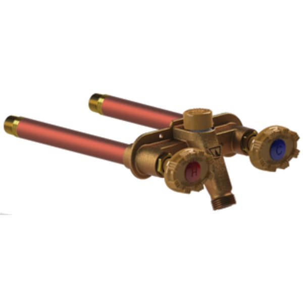 Model 22 - Hot & Cold Hydrants Sweat / MIP, 1/2" Connection, Wall Depth - 10", Metal Handle