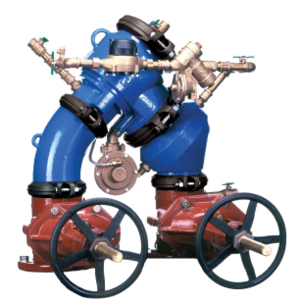 6" 475DA Reduced Pressure Detector Backflow Preventer with sensus cu ft metered bypass