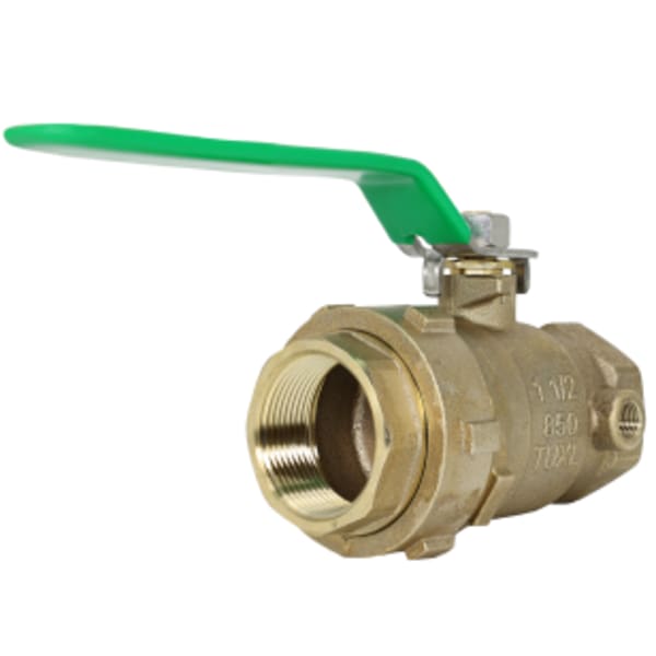 1-1/2" 850XL Full Port Bronze Ball Valve, tapped, with single union body