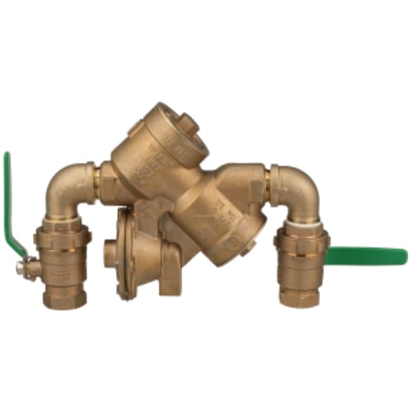1-1/2" 975XL2 Reduced Pressure Principle Backflow Preventer with street elbows and union ball Valves