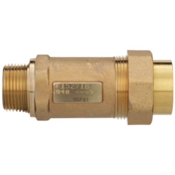 700XL Dual Check Valve with 1" male inlet x 1" union female outlet