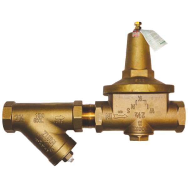 2-1/2" 500XL Pressure Reducing Valve with Strainer with a spring range from 10 psi to 125 psi, factory set at 50 psi