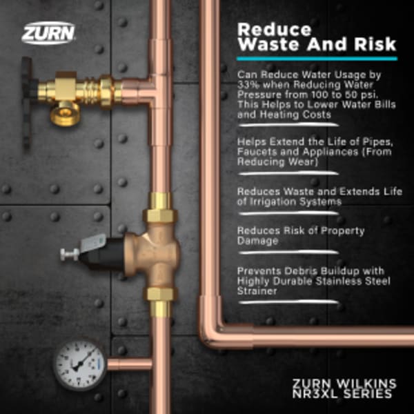 3/4 in. NR3XL Pressure Reducing Valve, Single Union FNPT Connection