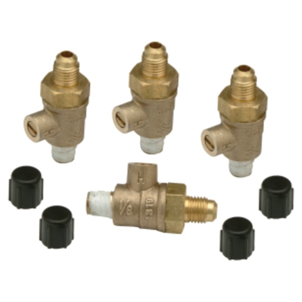 860XL Fast-Test Test Cocks Repair Kit with SAE flare test fittings compatible with 1/4" - 1" backflow preventers