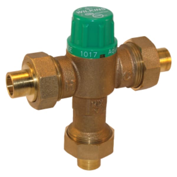 3/4" ZW1017XL Aqua-Gard® Thermostatic Mixing Valve Lead Free