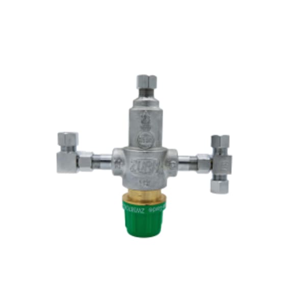 3/8-in. ZW3870XLTF Aqua-Gard Thermal (Hot) Flush Thermostatic Mixing Valve with 4-Port Compression Fittings