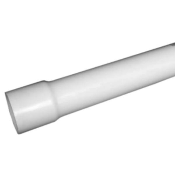 4" x 20' PVC Sewer and Drain Pipe ASTM D-3034 Solvent Weld White