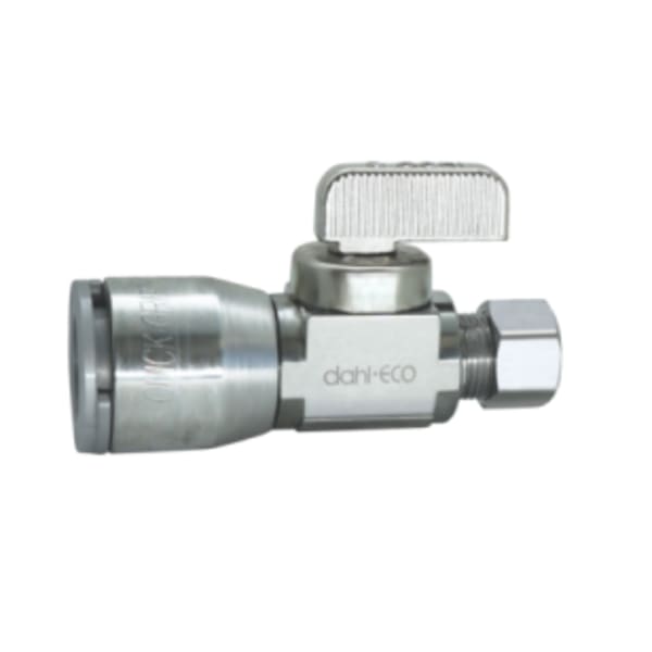 1/2" x 3/8"  Straight Stop (Push On x Compression)