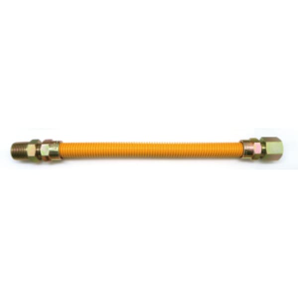1/2" MIP x FIP - 24" Long Yellow Coated Gas Flex Connector