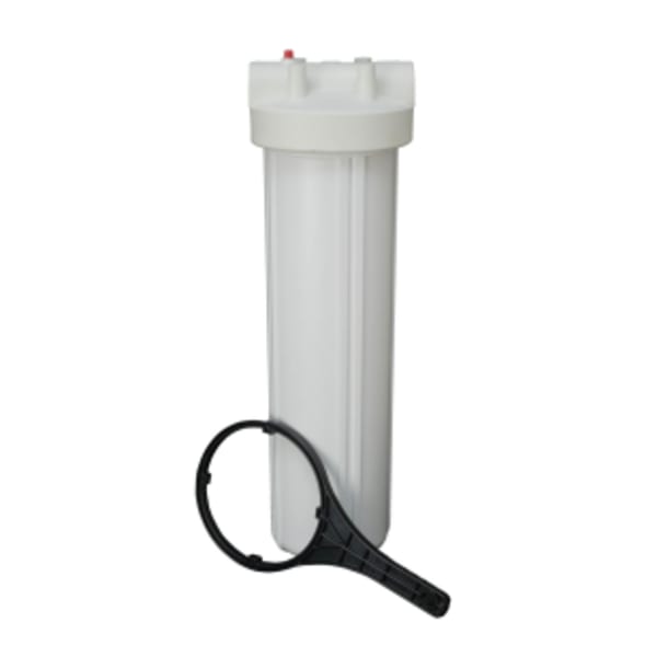 1" x 20" High Flow Filter Housing with Wrench  - White Sump