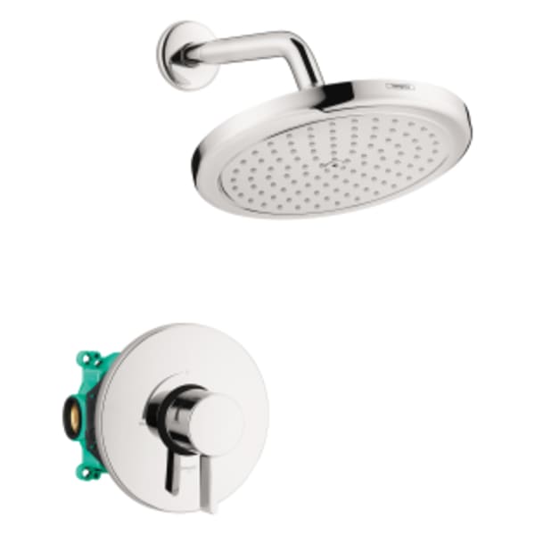 hansgrohe Croma Pressure Balance Shower Set with Rough, 2.0 GPM in Chrome