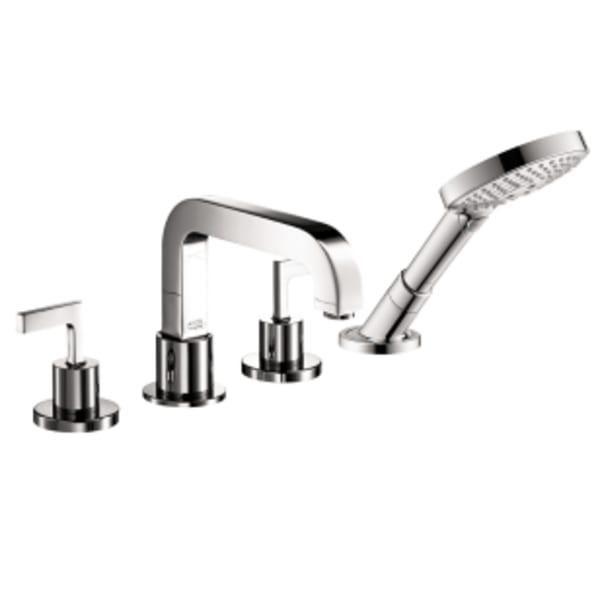 AXOR Citterio 4-Hole Roman Tub Set Trim with Lever Handles and 1.75 GPM Handshower in Chrome