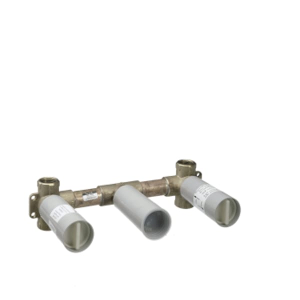 Rough, Wall-Mounted Widespread Faucet
