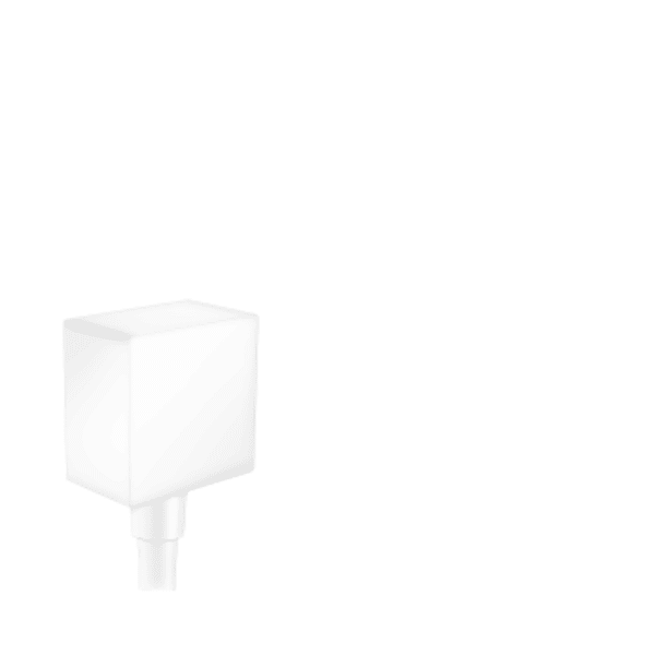 hansgrohe FixFit Wall Outlet Square with Check Valves in Matte White