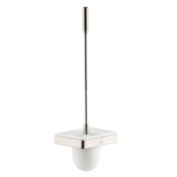 AXOR Universal SoftSquare Toilet Brush with Holder Wall-Mounted in Brushed Nickel
