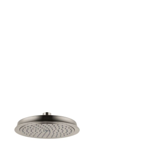 hansgrohe Raindance Classic Showerhead 180 1-Jet, 2.5 GPM in Brushed Nickel