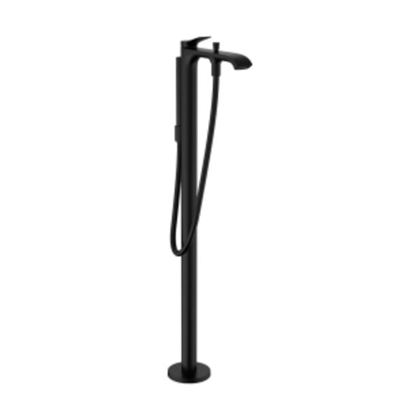 hansgrohe Vivenis Freestanding Tub Filler Trim with 1.75 GPM Handshower in Matte Black