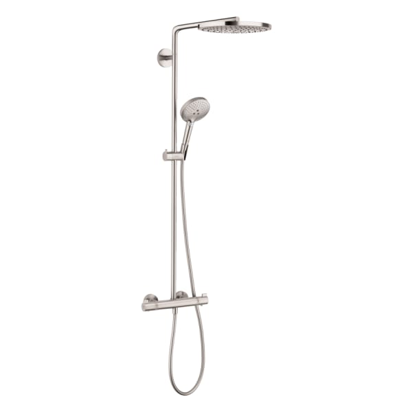 hansgrohe Raindance Select S Showerpipe 240 2-Jet, 2.5 GPM in Brushed Nickel
