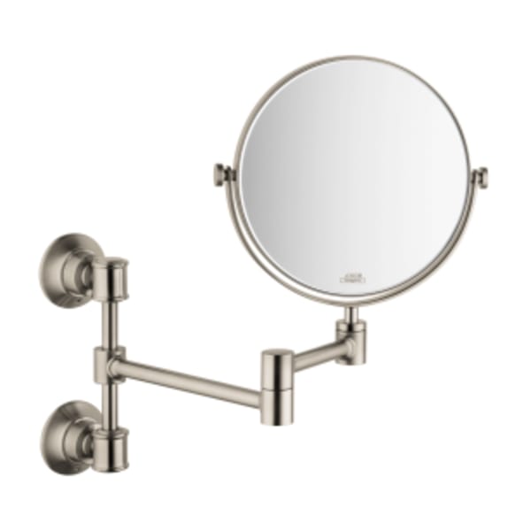 AXOR Montreux Shaving Mirror in Brushed Nickel