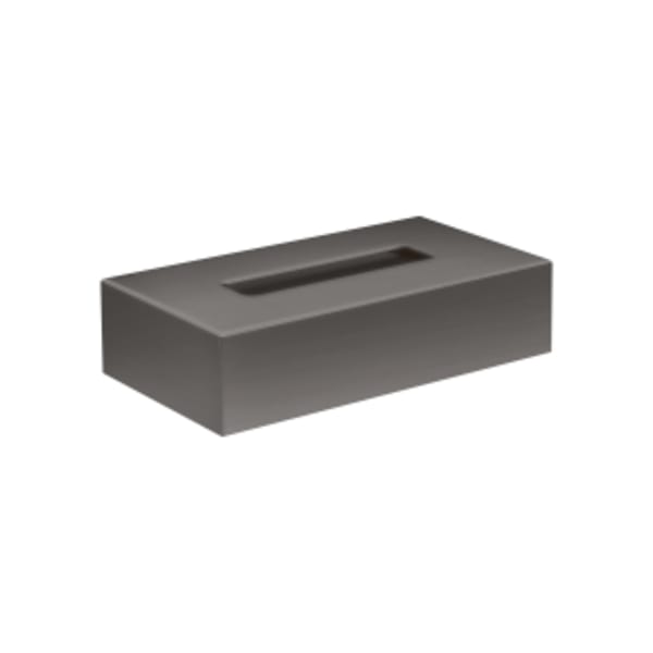 AXOR Universal Circular Tissue Box in Brushed Black Chrome