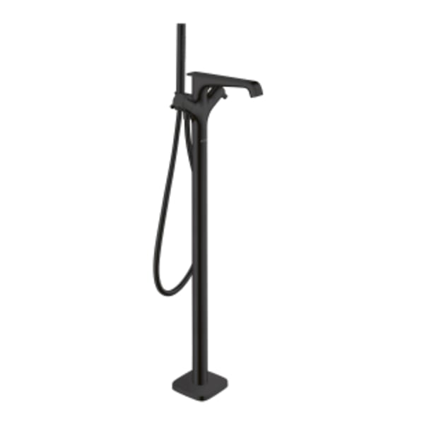 AXOR Citterio E Thermostatic Freestanding Tub Filler Trim with 1.75 GPM Handshower in Matte Black