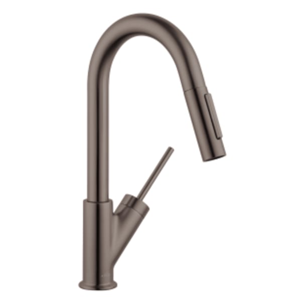 AXOR Starck Prep Kitchen Faucet 2-Spray Pull-Down, 1.75 GPM in Brushed Black Chrome
