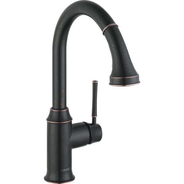 hansgrohe Talis C HighArc Kitchen Faucet, 2-Spray Pull-Down, 1.75 GPM in Rubbed Bronze