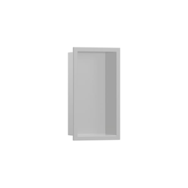 hansgrohe XtraStoris Original Wall Niche with Integrated Frame 12"x 6"x 4" in Concrete Grey