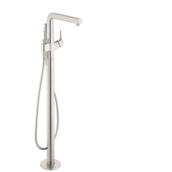 hansgrohe Talis S Freestanding Tub Filler Trim with 1.75 GPM Handshower in Brushed Nickel