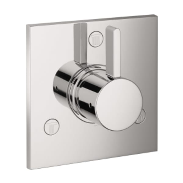 hansgrohe Ecostat Diverter Trim Square Trio/Quattro in Brushed Nickel