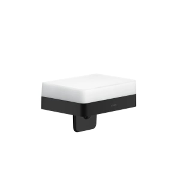 AXOR Universal SoftSquare Soap Dispenser with Shelf in Matte Black