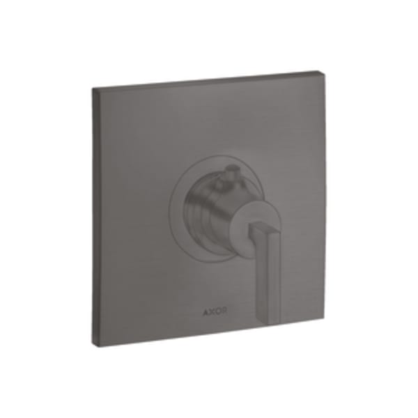 AXOR Citterio Thermostatic Trim HighFlow with Lever Handle in Brushed Black Chrome