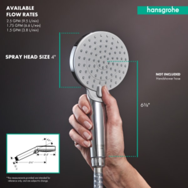 hansgrohe Vernis Blend Handshower 100 Vario-Jet, 2.5 GPM in Matte Black