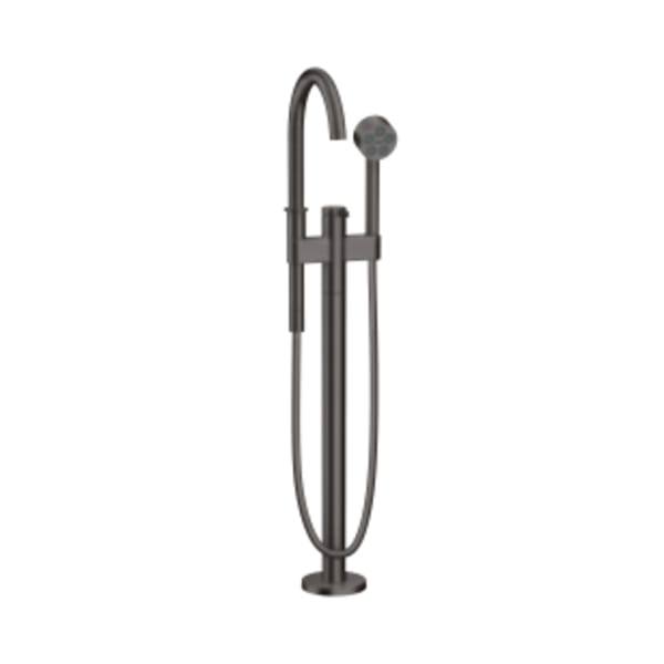 AXOR ONE Freestanding Tub Filler Trim with 1.75 GPM Handshower in Brushed Black Chrome