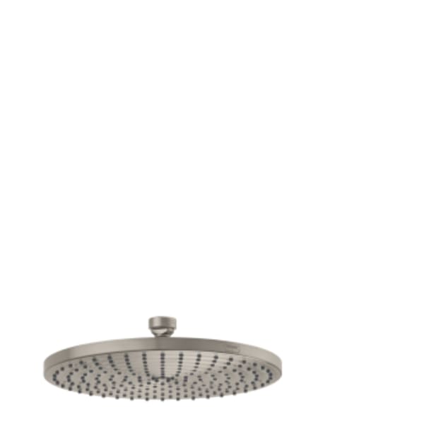 hansgrohe Raindance S Showerhead 240 1-Jet PowderRain, 1.75 GPM in Brushed Nickel