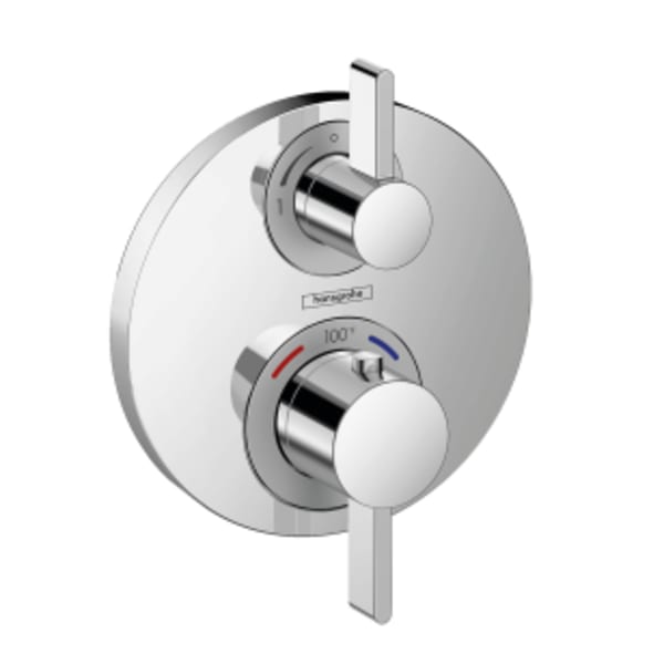 hansgrohe Ecostat S Thermostatic Trim with Volume Control in Chrome