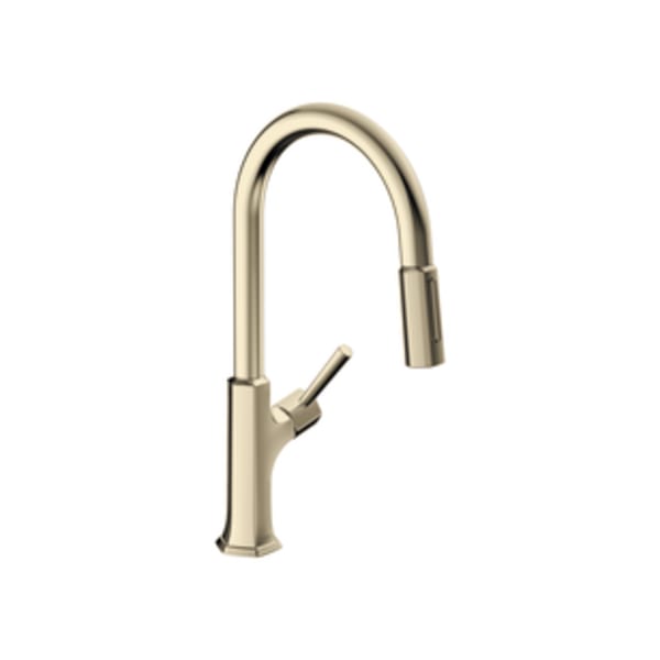 hansgrohe Locarno HighArc Kitchen Faucet, 2-Spray Pull-Down with sBox, 1.75 GPM in Polished Nickel