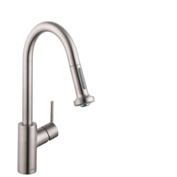 hansgrohe Talis S² HighArc Kitchen Faucet, 2-Spray Pull-Down, 1.75 GPM in Stainless Steel Optic