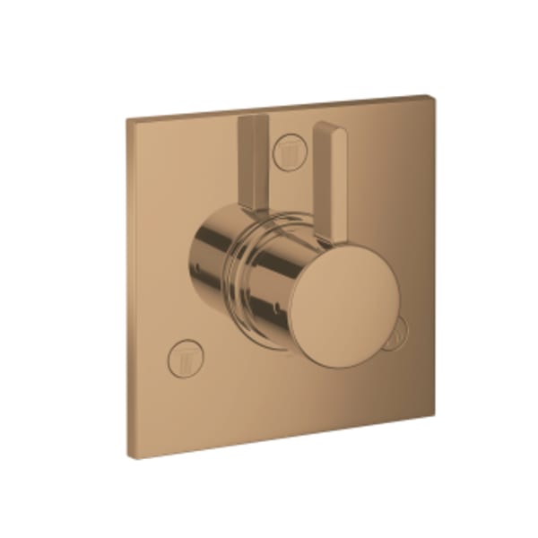 hansgrohe Ecostat Diverter Trim Square Trio/Quattro in Brushed Bronze